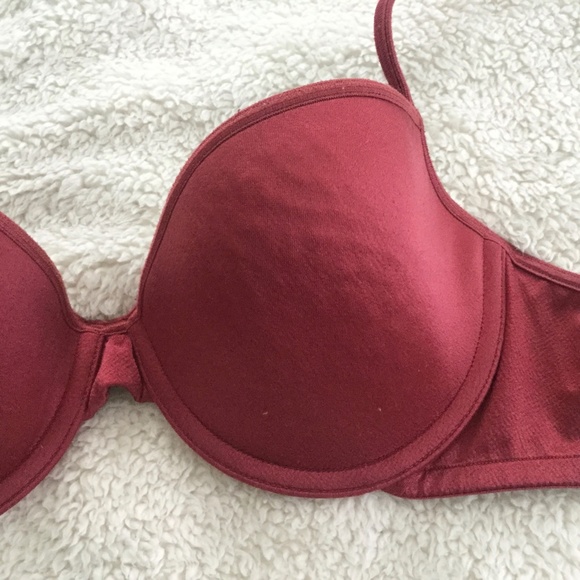 Vintage 90s Victoria's Secret Satin Underwire Bra Red Size 36B - Picture 2 of 10
